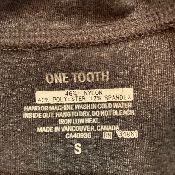 One Tooth Zipper pocket small gray pants! - Picture 6 of 6